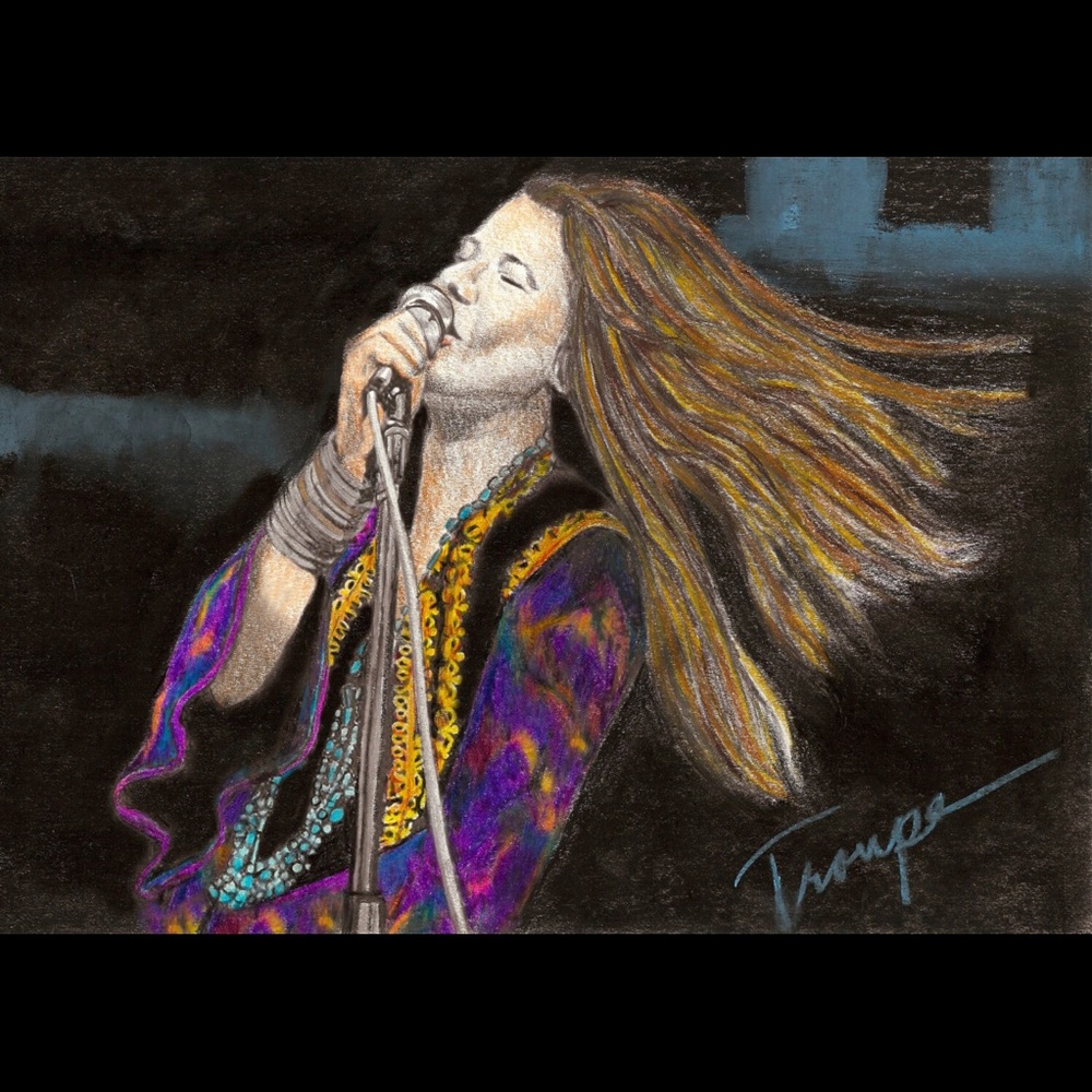 JANIS JOPLIN PRINT BY CONNIE TROUPE